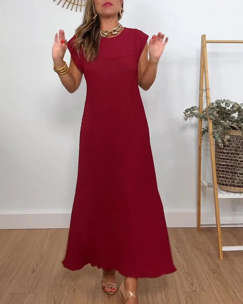 Amélie | Abito Lungo Plissettato Senza Maniche