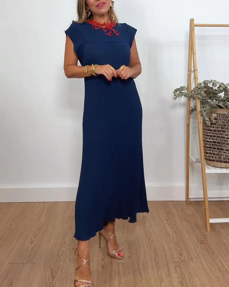 Amélie | Abito Lungo Plissettato Senza Maniche