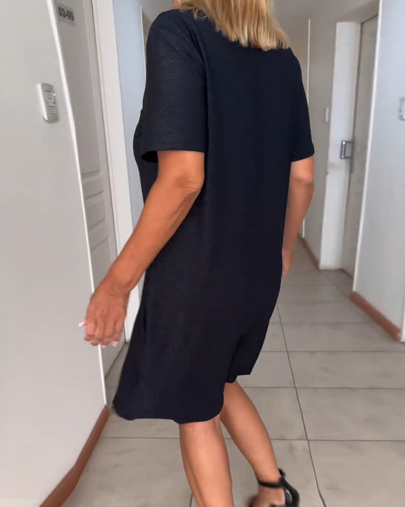 Talia – Vestito con Scollo a V Intrecciato